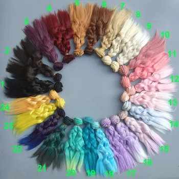 1 piece 15cm curly wavy doll wigs /SD AD bjd doll diy Hair for blyth BJD doll 20cm brunette blonde coffee black brown natural color curly doll wigs hair for 1 3 1 4 1 6 bjd sd doll diy