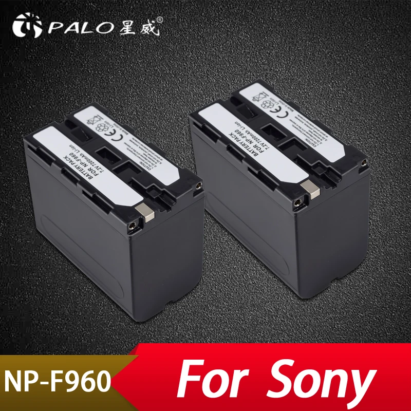 

PALO 2Pcs 7.2V 7200mAh NP-F960 NP-F970 Digital Camera Battery for Sony NP-F960 NP-F970 NP F970 NP F960 Batteria