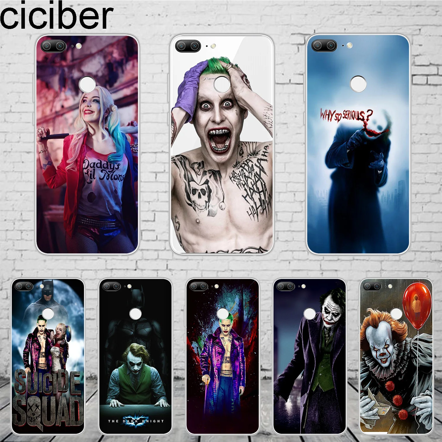 

ciciber DC Marvel Suicide Squad Joker For Honor 10 9 8 Pro Lite X C Play Phone Case For Y 9 7 6 5 Prime Pro 2017 2018 2019 Coque