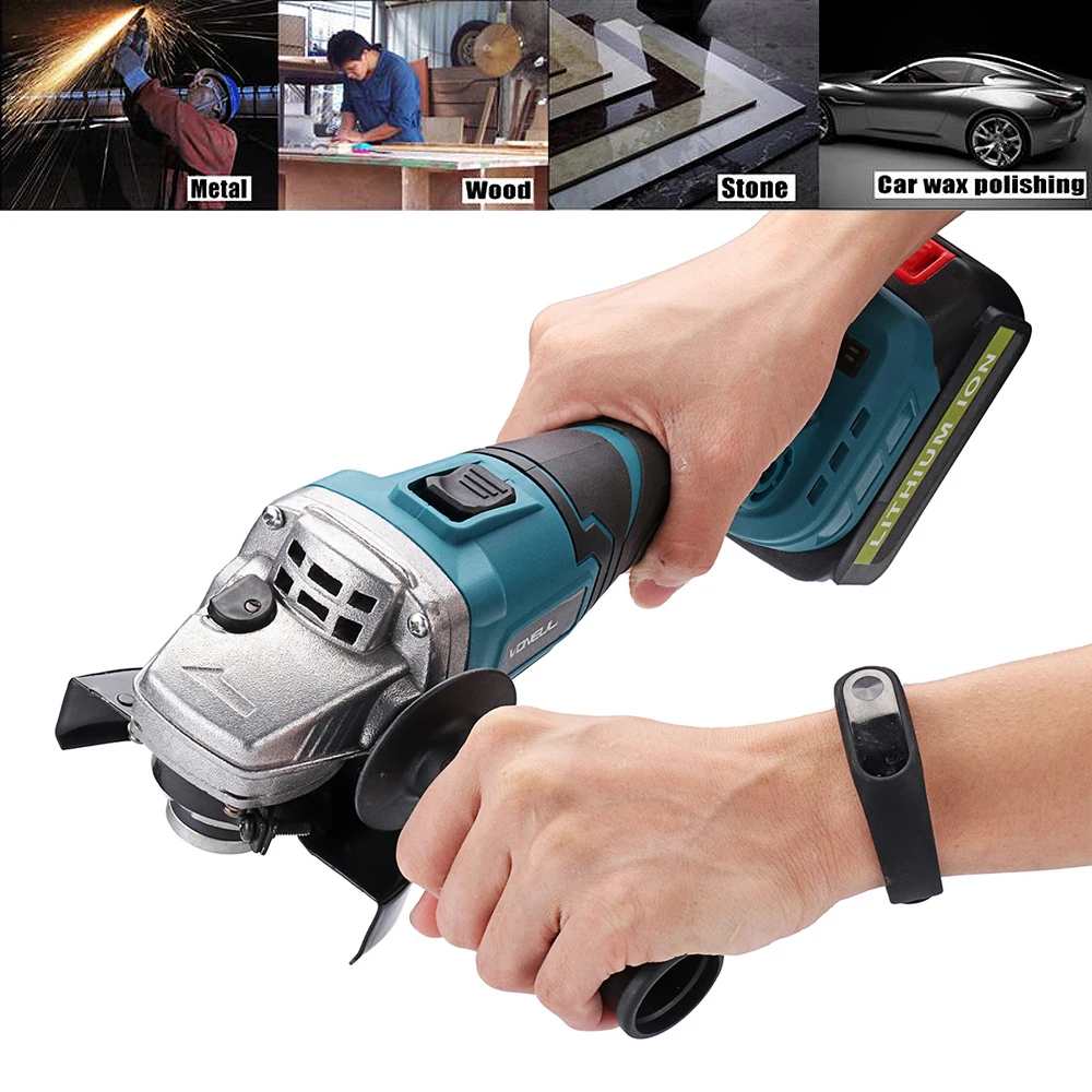 

Brushless Angle Grinder 100mm Rechargeable Battery Electric Angle Grinder Cordless Power Tool Cutting Grinding Machine