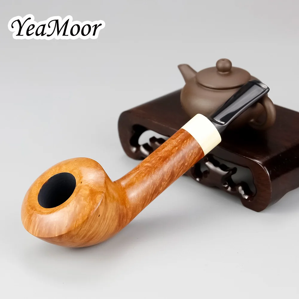 

Big Bowl Briar Pipe 74 tools free Smoking Tobacco Pipe Deplanate White Mouth Smoking Pipe Straight 9mm Filter Briar Wood Pipe