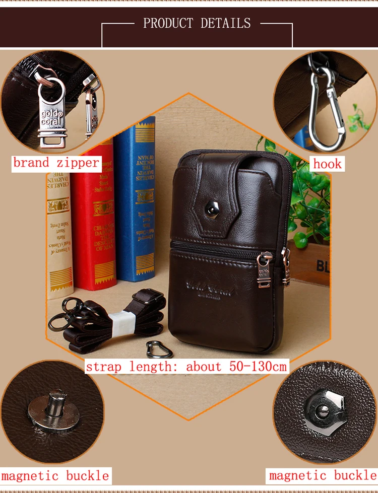 moda masculina cintura sacos bolsa do telefone