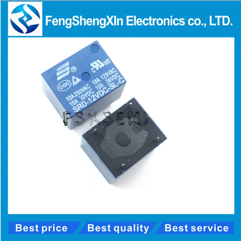 

50pcs/lot Relais SRD-12VDC-SL-C SRD-24VDC-SL-C SRD-48VDC-SL-C 12V 24V 48V 10A 250VAC 5PIN T73 relay