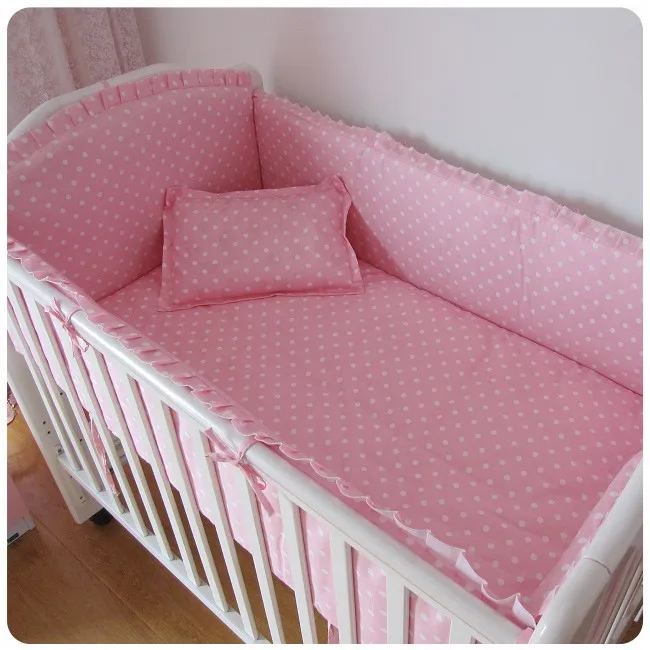 Promotion! 6PCS baby bedding set curtain berco cot bumpers baby bedding crib sets (bumpers+sheet+pillow cover)