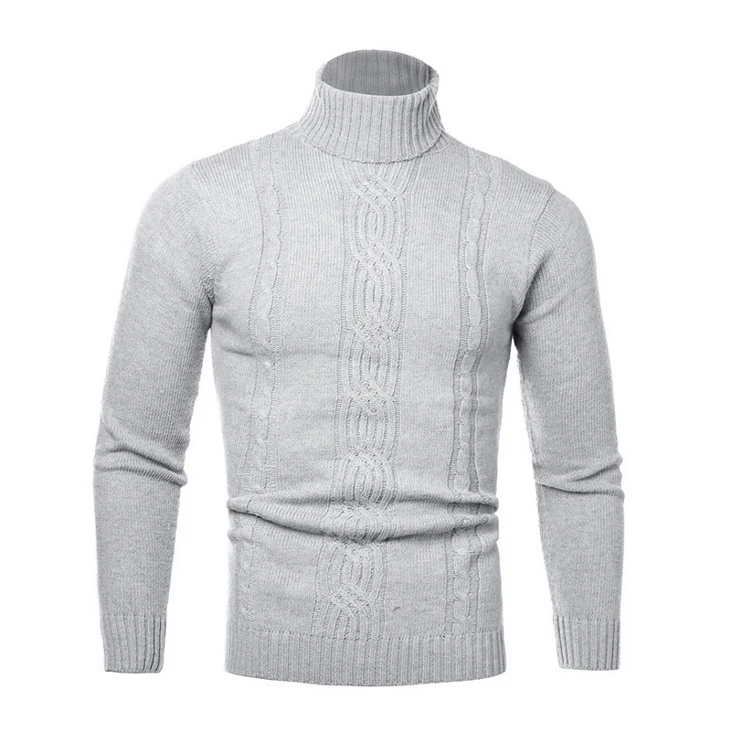 SHUJIN весенний свитер с высоким воротом, мужской модный джемпер с принтом, пуловеры, мужская повседневная Уличная одежда размера плюс, тонкий вязаный свитер