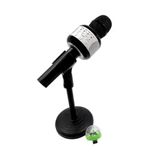 E106 беспроводной караоке микрофон Bluetooth ручной микрофон музыкальный динамик с подставкой держатель USB светодиодные неоновые огни для Iphone Android