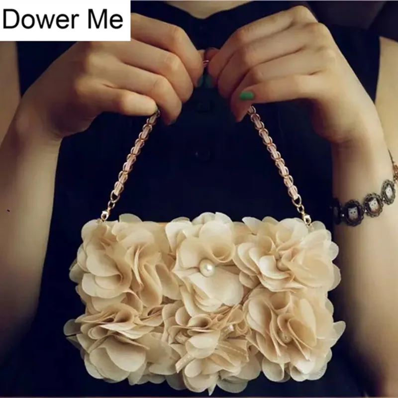 

Dower Me Beige Rose Peony Cloth Flower Flip Wallet Purse Pearl Handbag Leather Case Cover For iPhone XS Max XR X 8 7 6 6S Plus 5