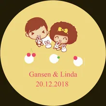 100 шт пользовательские наклейки на имя для свадебного мероприятия бирки для подарков favo торт украшение Boda Adesivos Pegatinas