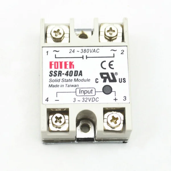 24 380V 40A SSR 40 DA Durable Solid State Relay For PID Temperature