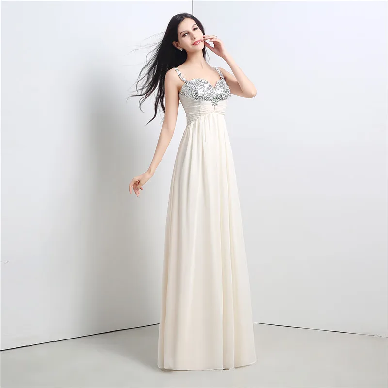 Real Photos Chiffon Beading Long Prom Dress 2017 Sweetheart Backless Women Evening Party Gowns A Line vestido fiesta 16116 (4)