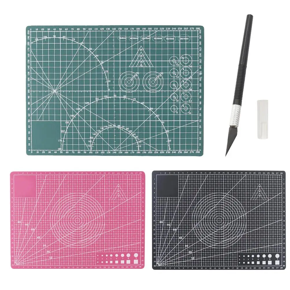 

A4 Sewing Cutting Mat Double-Sided Engraving Cut Design Plate Handmade Tool Kit 30 x 22CM