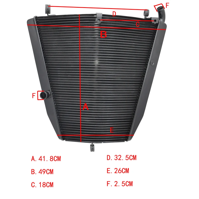 Радиатор мотоцикла для Honda CBR1000RR 2004 2005 CBR1000 RR Мотор велосипед Алюминиевый заменяемые части охлаждения двигателя кулер