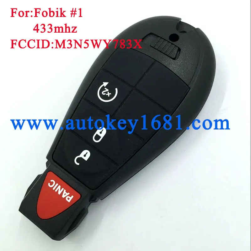 NEW Uncut Replacement Key Fob Keyless Entry Remote with ID46Chip 433mhz for Chrysler Town Country Dodge