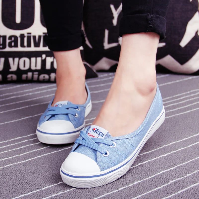 Summer Women canvas shoes All match Brand Women Flats New style Shallow new fashion shoes women