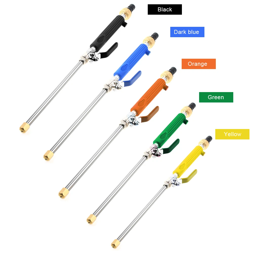 

Alloy Wash Tube Hose Car High Pressure Power Water Spray Washer with 2 Spray Tips Tools Auto Cleaner Watering Lawn Garden Yellow