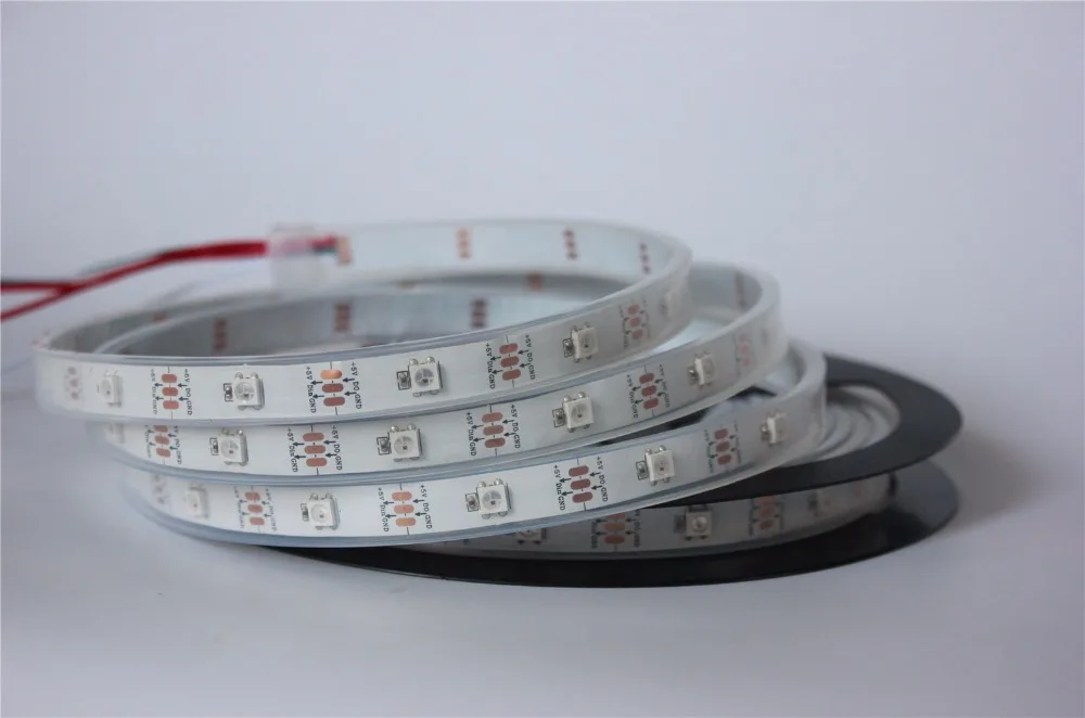 5 м 30 пикселей/м 150 5050 RGB SMD WS2811 IC встроенный WS2812B WS2812 белый PCB Адресный Цвет IP67 трубка