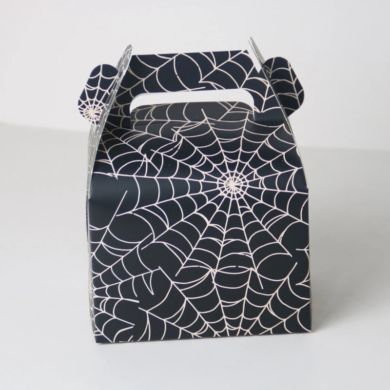 50pcs Halloween Party Gift Box Packaging for Sweets Candies Boxes Personality Spider Web Cookie | Дом и сад