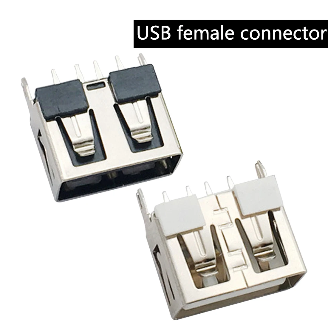 Гнездовой разъем USB 180 градусов 10 шт. вертикальный короткий корпус 0|Соединители| |