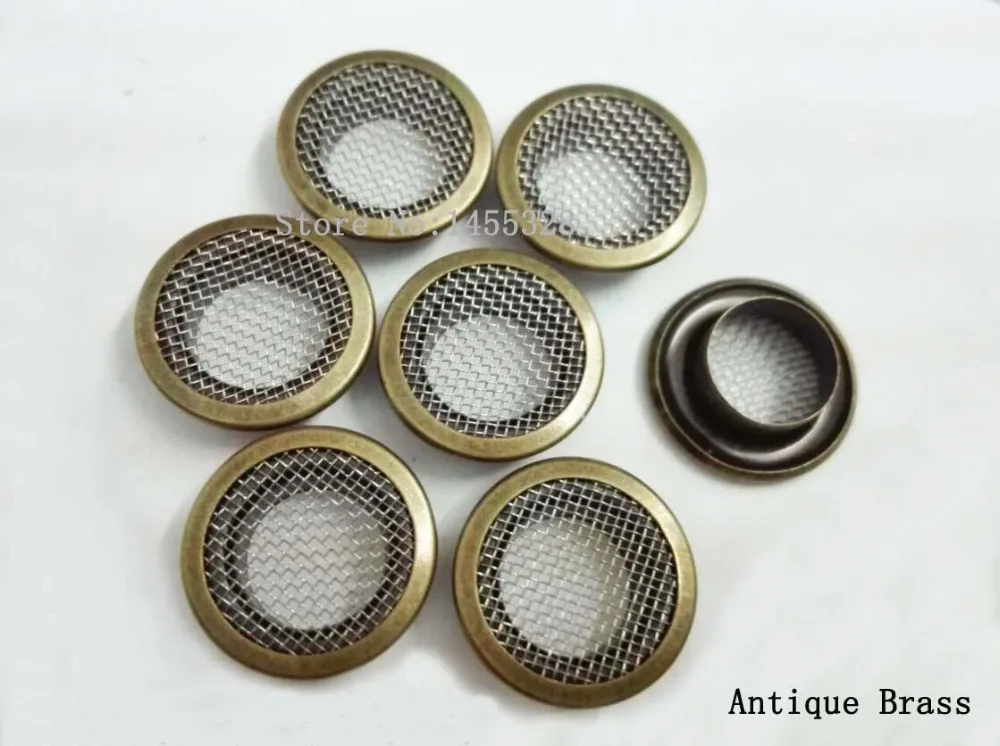 200sets/lot 14mm metal brass mesh eyelets washer metal grommet Nickle