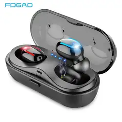 FDGAO наушники-вкладыши TWS с V5.0 Мини Bluetooth наушники гарнитура 3D стерео Беспроводной Спорт Handsfree Наушники С микрофоном зарядным устройством