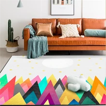 AOVOLL коврики для детской комнаты абстрактный Красочный горный узор от солнца ковер для украшения спальни в скандинавском стиле для дома ребенка