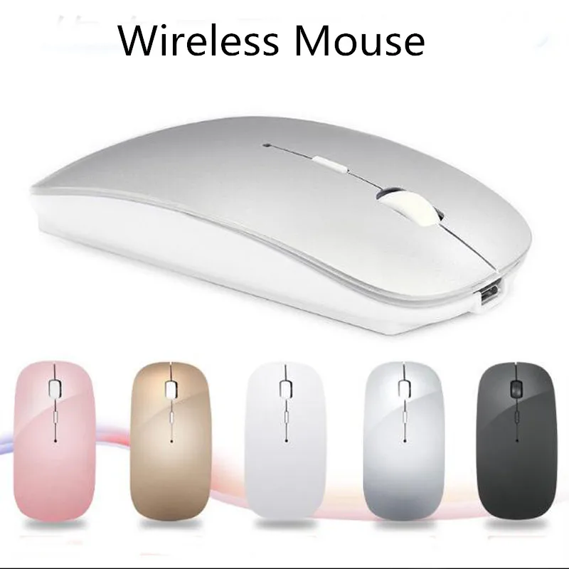 Ultra-thin Bluetooth Wireless Rechargeable Mouse Compatible with Laptop, Tablet, Notebook, PC