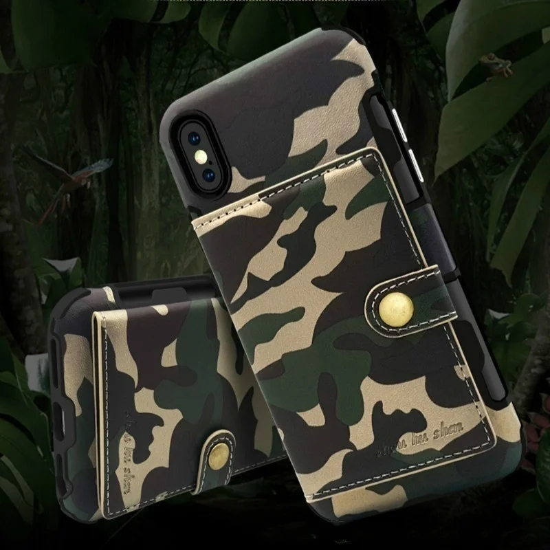 New Fashion Military Army Camouflage PU Leather Card Slot Holder Wallet