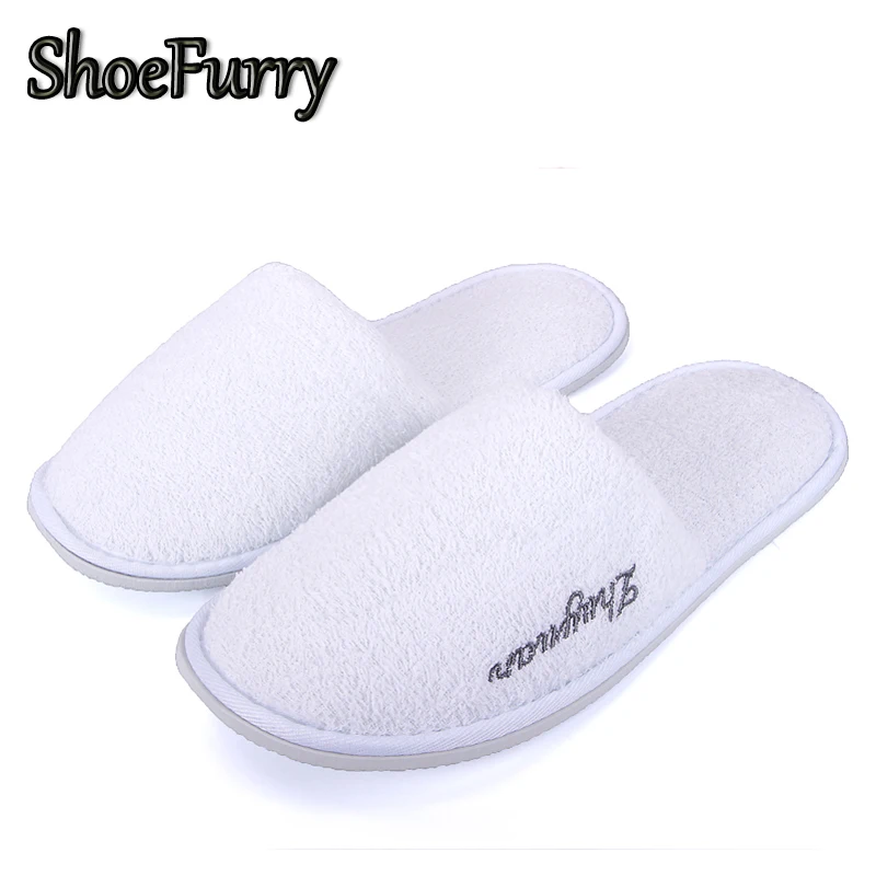 

ShoeFurry New Winter Home Indoor Slippers Casual House Cotton Shoes Men Soft Plush Bedroom Slippers Male Portable Hotel Slippers