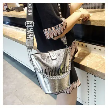 

Womens Chain Bucket Bags Handtasche Schulter Handtasche Tote Satchel Crossbody Purse Shoulder Handbag