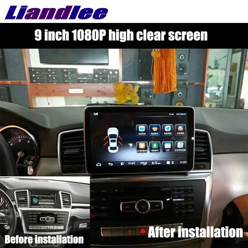 Best Liislee Car Multimedia Player NAVI For Mercedes Benz MB ML M Class W166 2011~ 2015 CarPlay Adapter Stereo GPS Navigation 3
