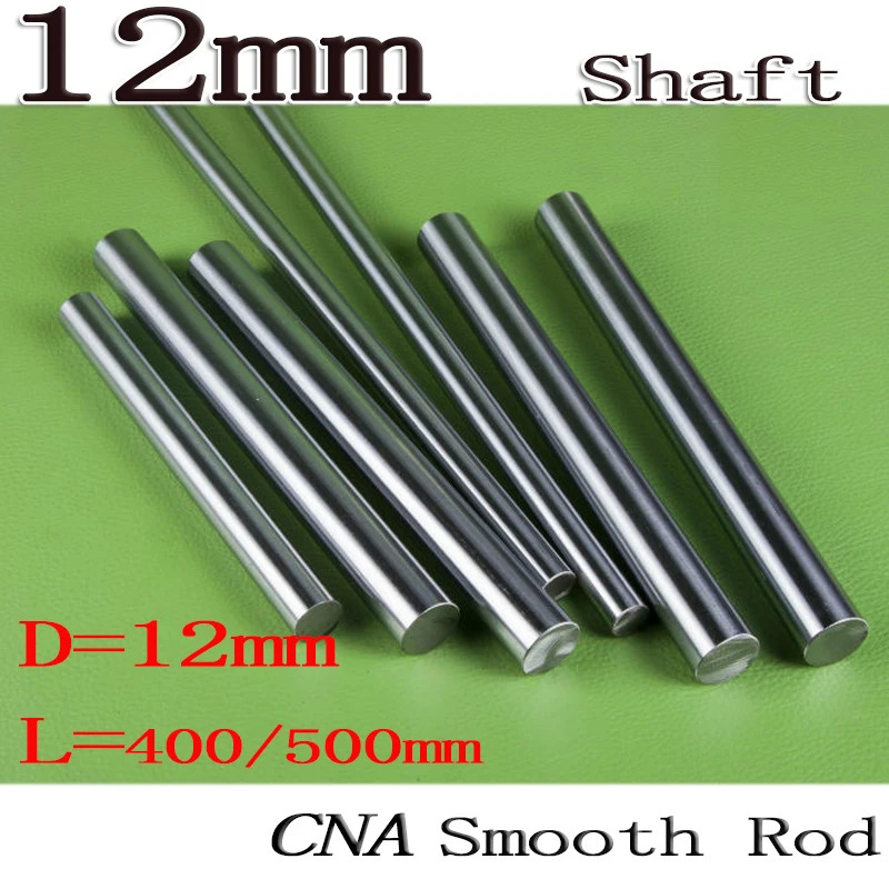 Linear Shaft 12mm 400mm+ 500mm each 2 pcs chrome plated Cylinder Rail Round Rod Motion CNC parts | Обустройство дома