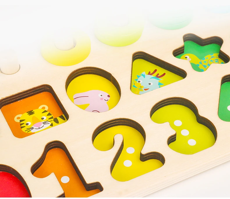 Brinquedos de Madeira Educativos para Crianças Brinquedos Infantis Contando Formas Geométricas Jogo Cognição Animal Materiais Montessori Matemática 14 åäº?ç??è??对æ?°æ¿è¯¦æ??_09