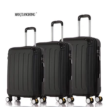 20″24″28″ 3Piece Classic striped patch Trolley suitcase/rolling spinner wheels Pull Rod luggage/Girl traveller case boarding bag