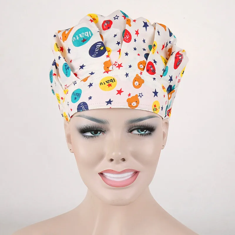 

2017 New Arrival Sale Women Lab Coat Jaleco Hospital Uniform Ss2015 Womens Medical Surgical Cap For Doctors And Nurse Bear Print