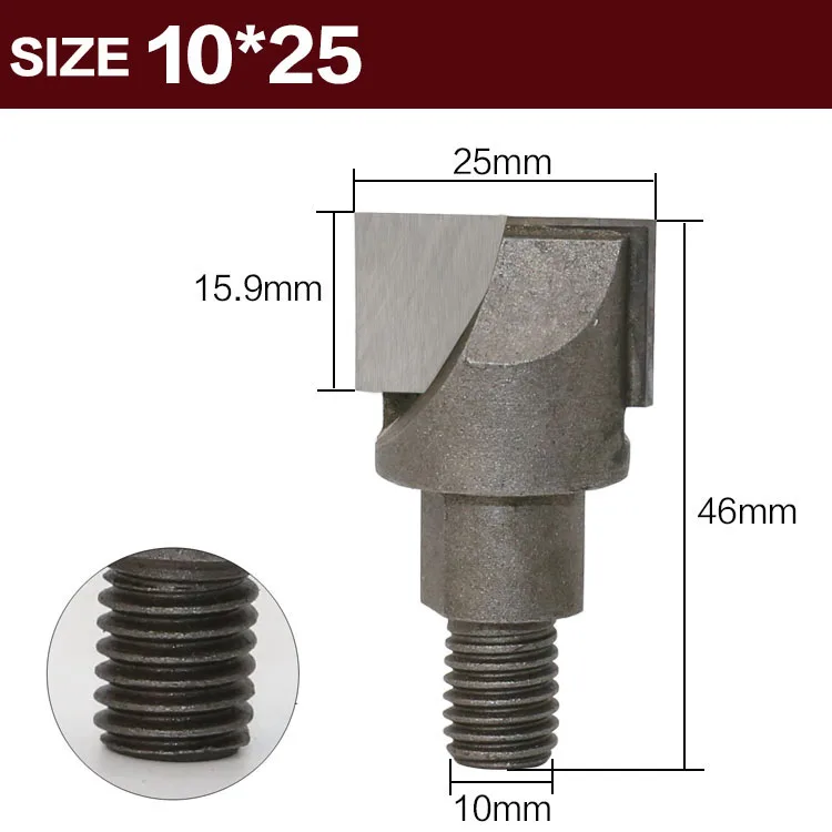 1 шт. 1/" хвостовик с ЧПУ для очистки нижней части фрезы Деревообрабатывающие инструменты два винта резец резьбы замок фреза - Длина режущей кромки: 25