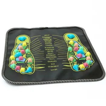 

1 Piece Acupuncture Cobblestone Colorful Foot Reflexology Walk Stone Square Foot Massager Cushion for Relax Body Health Care