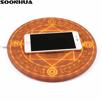 

SOONHUA Fashion 10W Magic Array Qi Wireless Charger Pad Universal Table Fast Charging Dock For iPhone XR Samsung Note Huawei