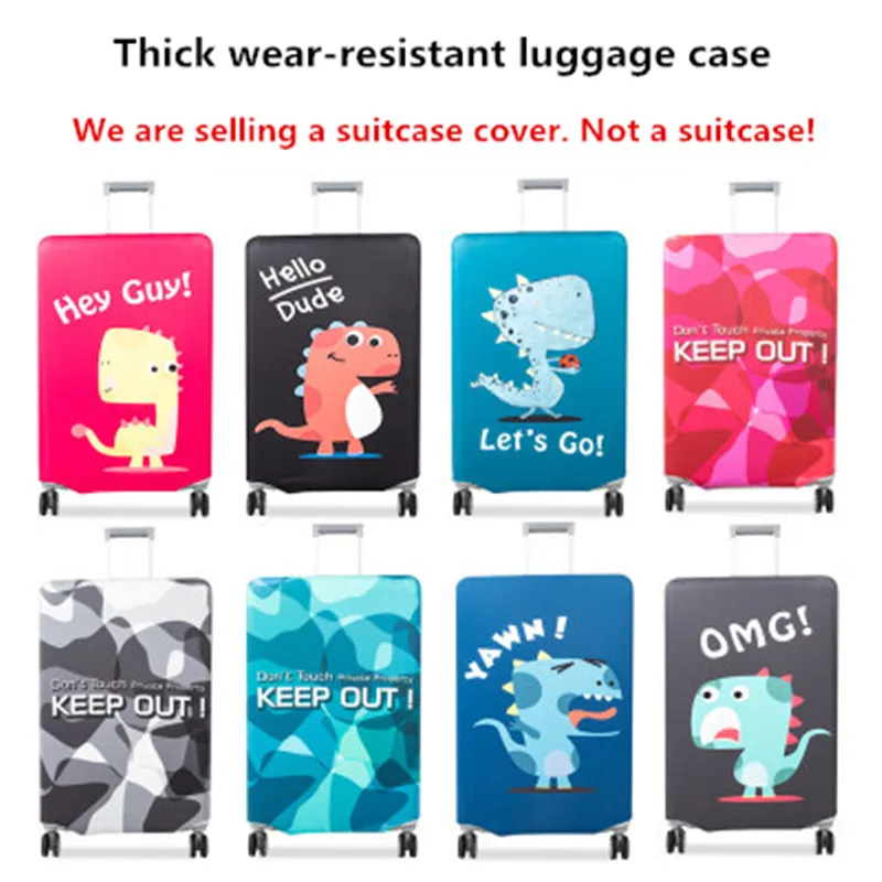 New elastic box set luggage cover protective cover suitcase trolley case protective cover thick dustproof good identification New elastic box set luggage cover protective cover suitcase trolley case protective cover thick dustproof good identification