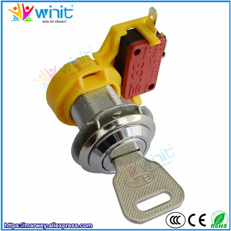 

5pcs arcade electronic tubular key cam lock with microswitch for arcade game machines