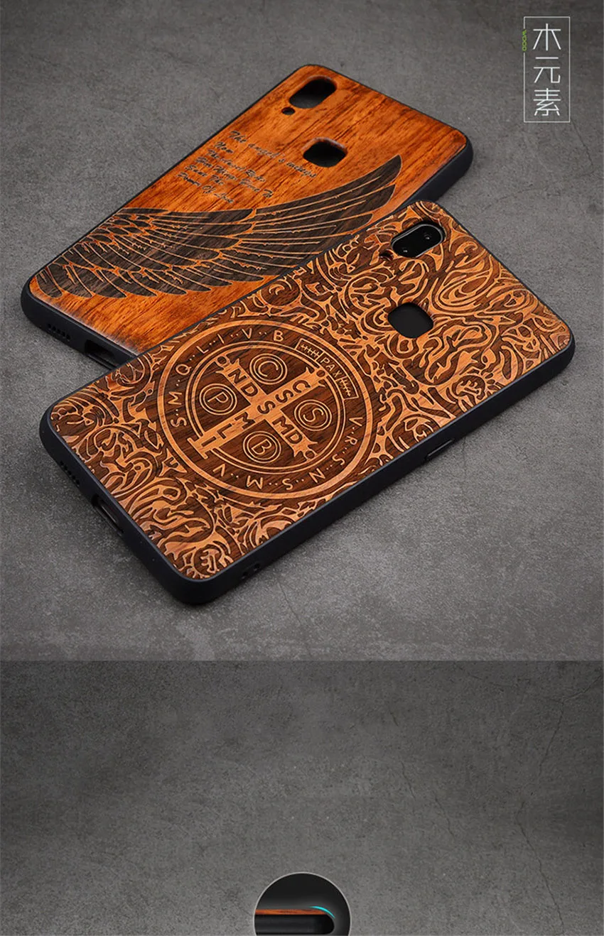 Handmade Rose Wood Phone Case for VIVO NEX S Cover Flower Wooden Case On VIVO NEX Global Version Phone Cover (2)