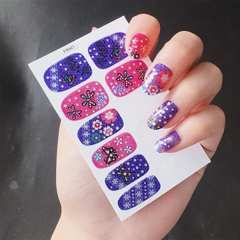 

1 Sheet Nail Sticker Water Decals for Nail Art Decoration Sliders Stamping Plate nail wraps