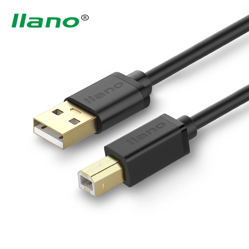 

llano Fast Speed USB 2.0 Printer Cable Type A male to B Male Gold-Plated Data Sync Print USB Cable for Canon Epson HP Printer