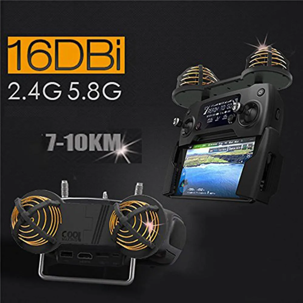 

DJI Mavic Pro and Spark 16DBi Controller Signal Booster Transimitter Booster Antenna Range Extender High Gain 2.4G 5.8G