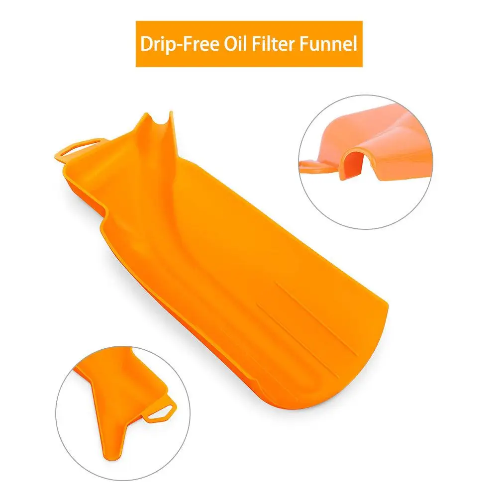 

1 Set Motorcycle Drip-Free Oil Filter Funnel Set Oil Change Kit Replacement Motorcycles
