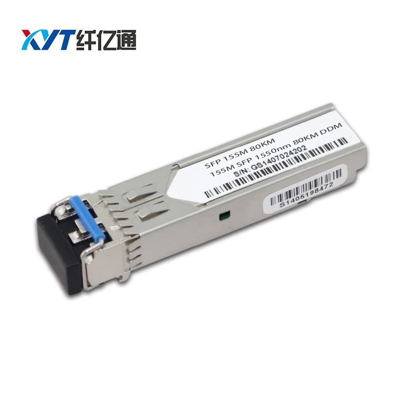 

Free shipping 4pcs 100M dual fiber LC connector DFP laser sfp transceiver with DDM sfp optical module 80km