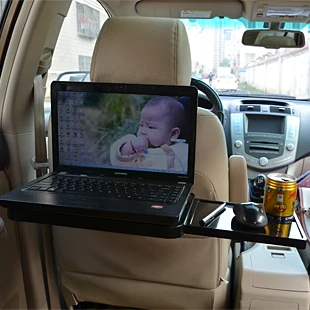 Car Seat Mount Tray Laptop PC Table Notebook Desk Food Table Portable Cup Holder 