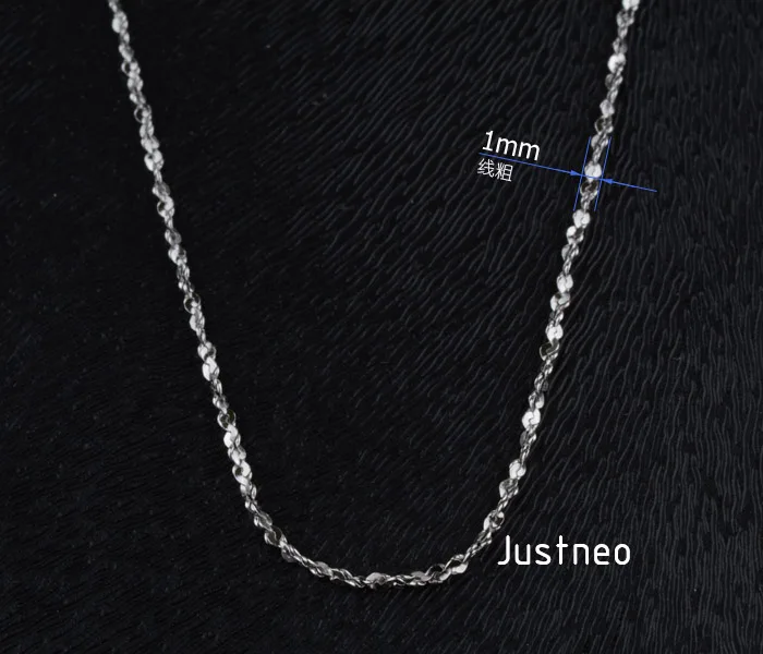 1mm solid 925 sterling silver fancy twisted chain necklace with silver spring  clasp and silver hallmark tag, , 1 piece