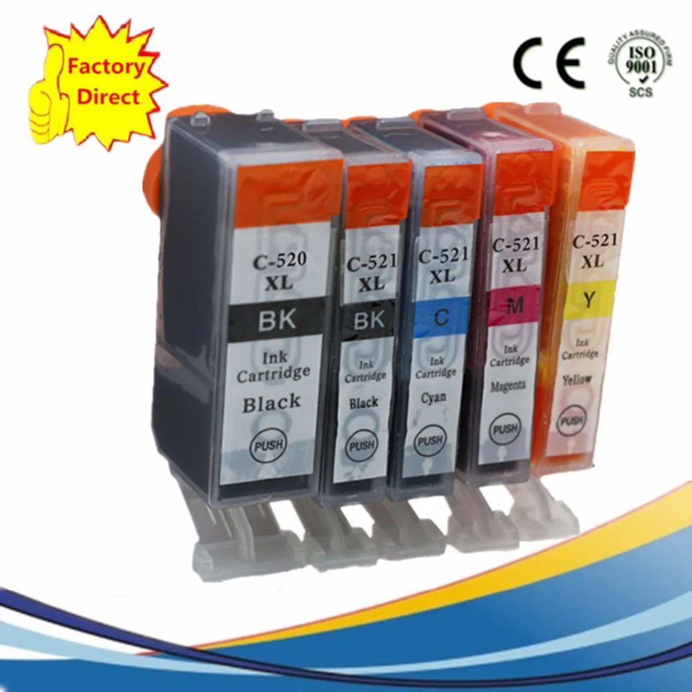 PGI 520 PGI520 CLI 521 XL Запасные картриджи для струйных принтеров Pixma MP540 MP550 MP560 MP620 MP630