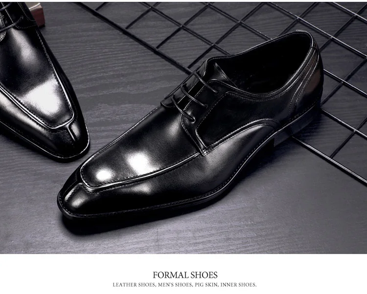 Модные мужские деловые туфли в стиле ретро, модель 2019 года, оксфорды с острым носком, брендовые Роскошные туфли, Мужские модельные туфли из