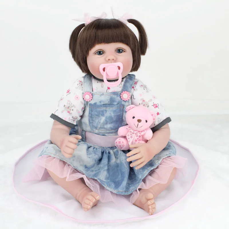 

Lovely Fat Girl Baby 22inch Silicone Reborn Dolls Toys 55cm Reborn Babies Boneca Newborn Baby Toys Realistic Lifelike
